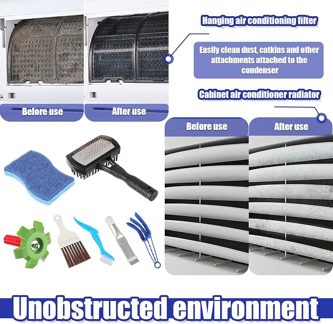 BOJACK Air Conditioner Fin Cleaner kit, Brush Condenser Ac Coil Brush Cleaner - Image 4