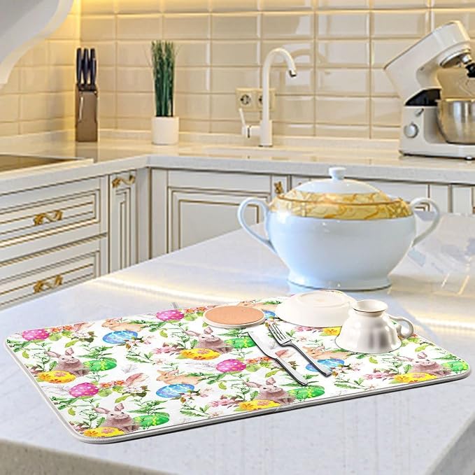 Happy Easter Day Bunny Dish Drying Mat - Image 6