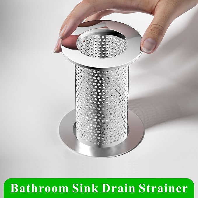 304 Stainless Steel Hair Catcher Bathroom Sink Drain Strainer Drain Filter - Image 5