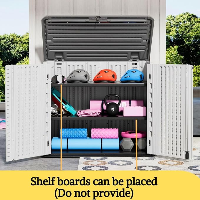 ZZM 4x2.5 FT Outdoor Storage Shed, Resin Waterproof Storage Cabinet - Image 2