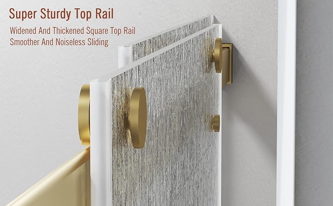 Bathtub Sliding Door 60" W x 56" H, Tub Shower Door, Frameless Bypass Double - Image 5