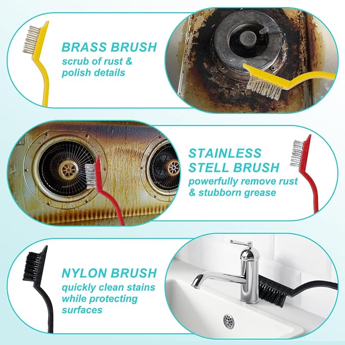 15-Piece Crevice Cleaning Brush Set – Narrow Gap, Grout Line & Window Track - Image 6