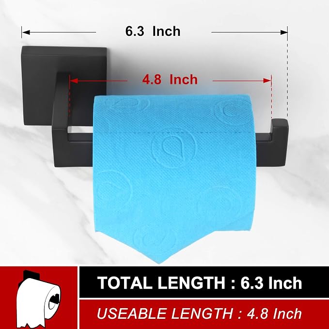 KOKOSIRI Black Toilet Paper Holders Bathroom Toilet Paper Roll Holder SUS304 - Image 6