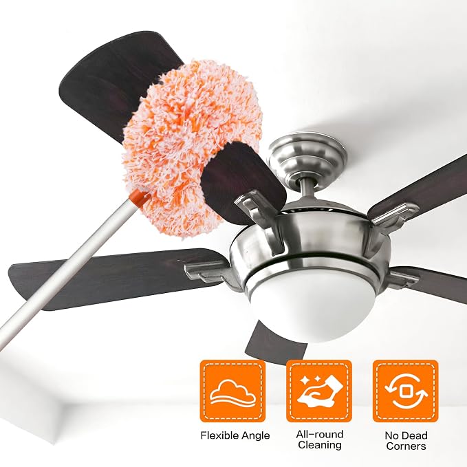 Ceiling Fan Cleaner Duster Reusable Microfiber Ceiling Fan Blade Cleaner - Image 2