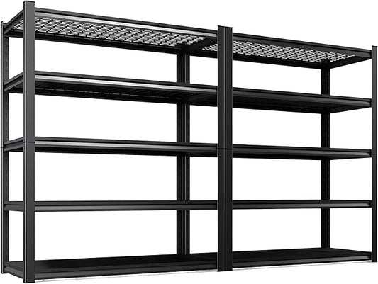 Set 2 Garage Shelving-3000 lbs 5 Tier Storage Shelves, Adjustable Heavy Duty by Unknown