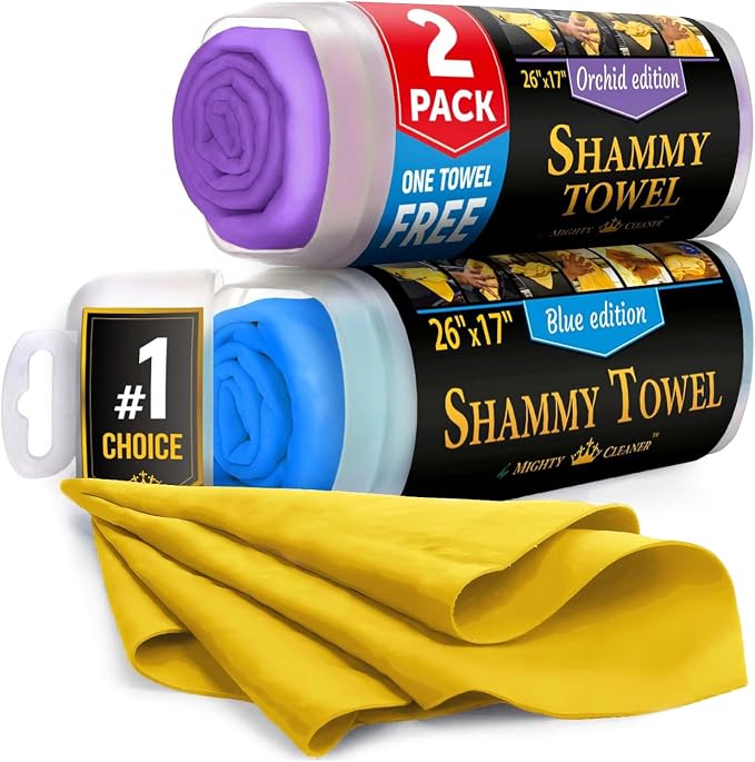 Premium 2pk +1 Free Shammy Cloth by MightyCleaner