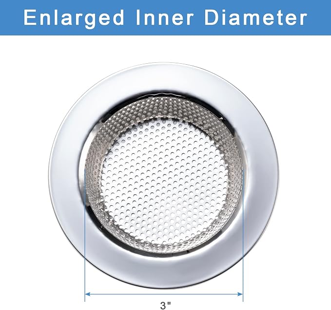 2 Pcs Sink Strainer for Most Kitchen Sink Drain Basket, Upgraded Double-Layer - Image 5