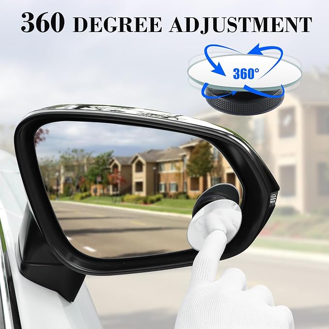 LivTee Blind Spot Car Mirror, Oval HD Glass Frameless Convex Side Mirror - Image 5