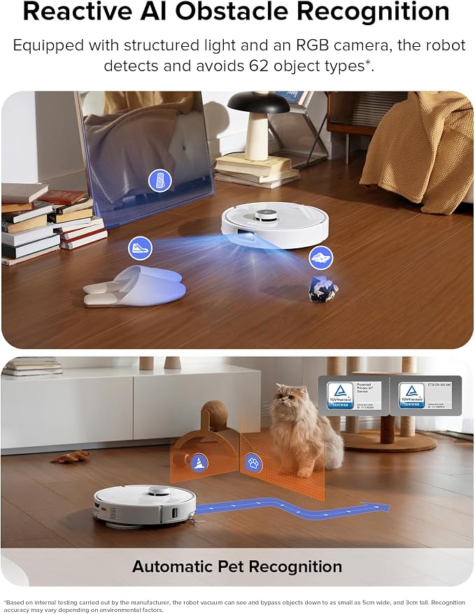 roborock Qrevo Edge Robot Vacuum and Mop, 500Pa Suction, Zero-Tangling - Image 7