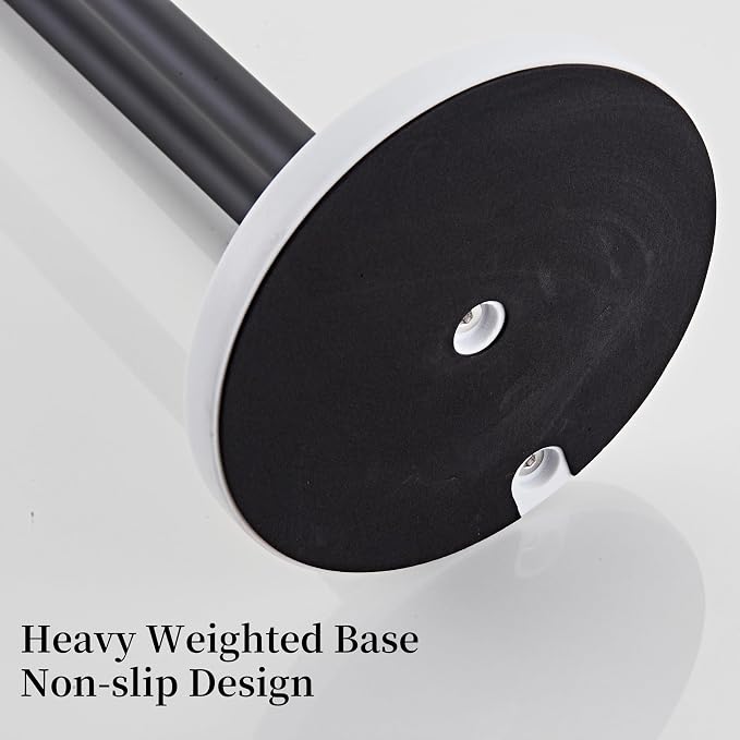 Marble Toilet Paper Holder Stand -Matte Black, Freestanding - Image 4