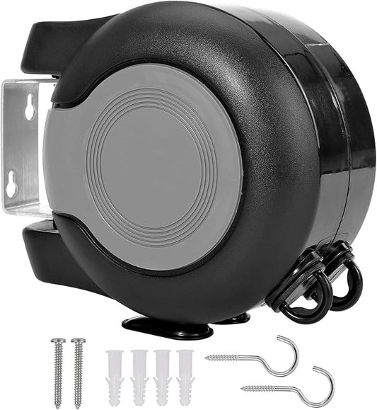 Retractable Double Clothesline – 49 ft x 2 Heavy Duty Clothes Line by HOXSURY