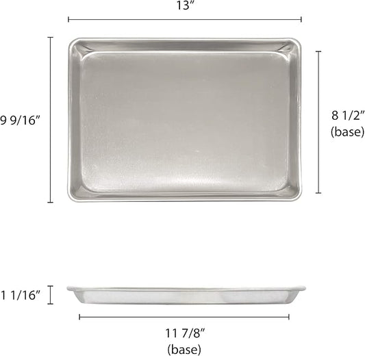 Excellante 9 1/2" X 13" Quarter Size Aluminum Sheet Pan, Comes In Each - Image 2