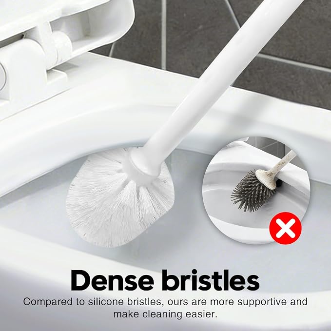 2 Pack Toilet Brush and Holder Set, Toilet Bowl Brush - Image 6