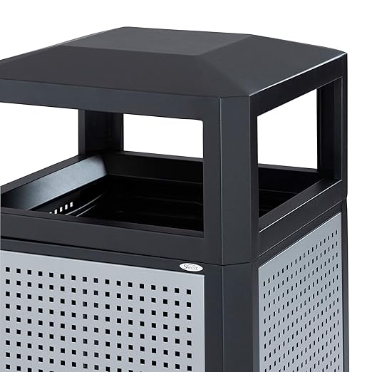 Safco Evos Steel Trash Can, 38 Gallons, Indoor and Outdoor Use, Commercial - Image 3