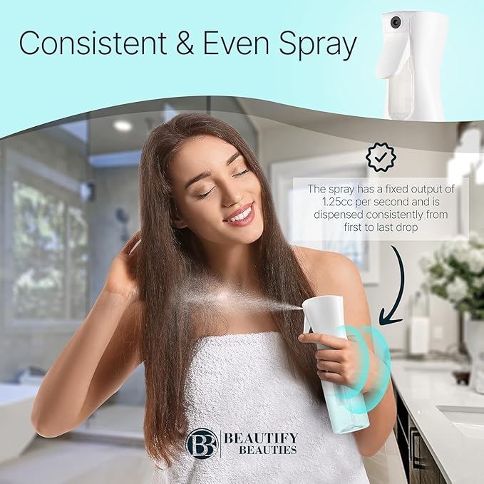 BeautifyBeauties Hair Spray Bottle – Ultra Fine Continuous Water Mister - Image 2