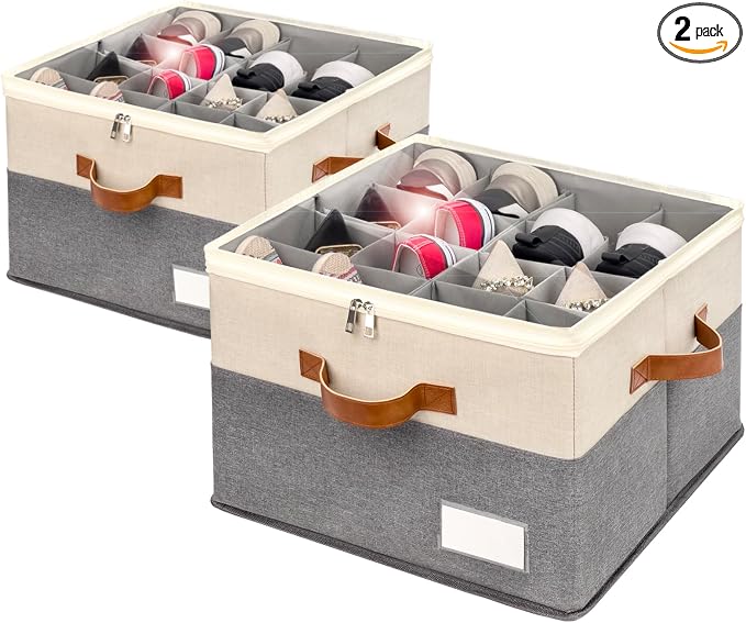 Shoe Organizer for Closet, Foldable Shoe Storage Bins by RONCHIL