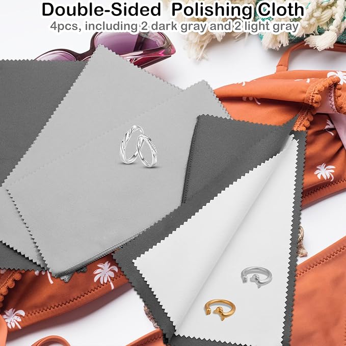 4Pcs Silver Polishing Cloths - Image 3