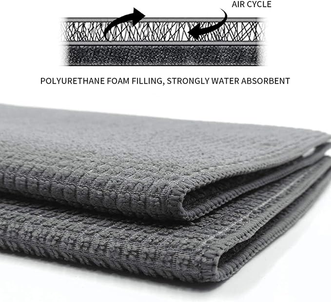 Topsky Microfiber Dish Drying Mat 2 Pack, 20 X 15 Inch Kitchen Counter Mats - Image 4