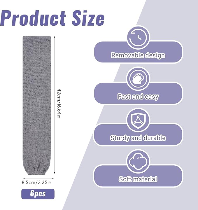 6pcs Gap Duster Covers Retractable Gap Dust Cleaner Cloth Flexible Refill - Image 2