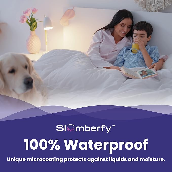 Twin Size Waterproof Cooling Mattress Protector by Slumberfy - Image 4