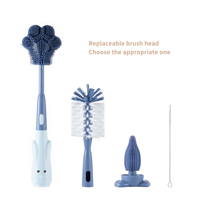 Chemimoso Cup Cleaning Brush, Silicone Baby Bottle Brush - Image 2