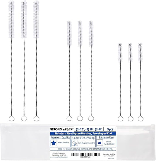 Strong 'n Flex Nylon Straw Cleaner Brushes – Fan-Shaped End by Ensafer