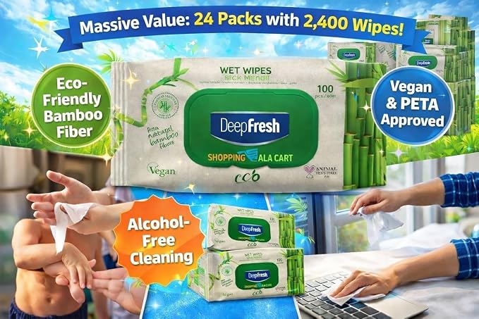 Shopping Ala Cart DeepFresh All-Purpose Surface Cleaning Wipes — 12-Pack Case — - Image 4