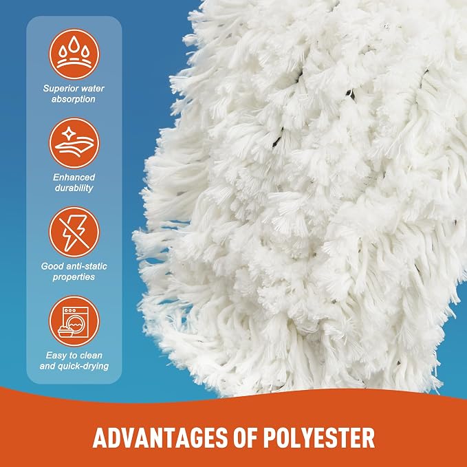 24" Commercial Dust Mop for Floor Cleaning, Heavy Duty Sweeper Broom - Image 8