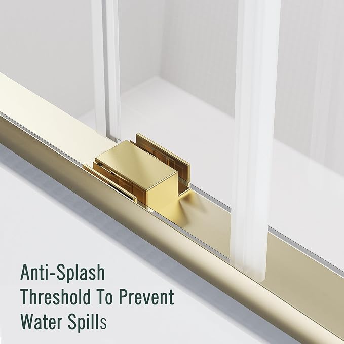 Bathtub Sliding Door 55"-60" W x 56" H Tub Shower Door, Frameless Bypass - Image 6