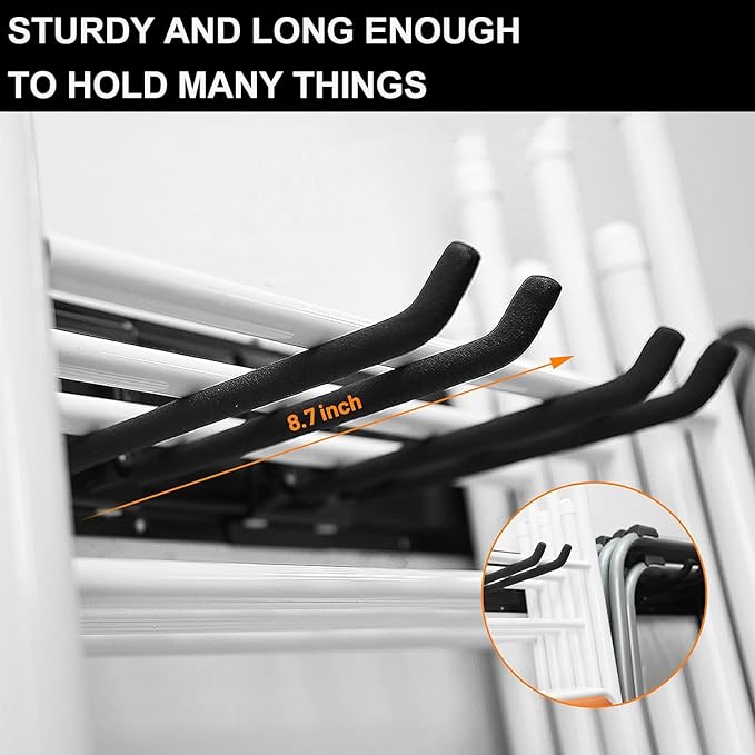 Wallmaster Garage Storage Organization Wall Mount, Garden Tool Rack Organizer - Image 3