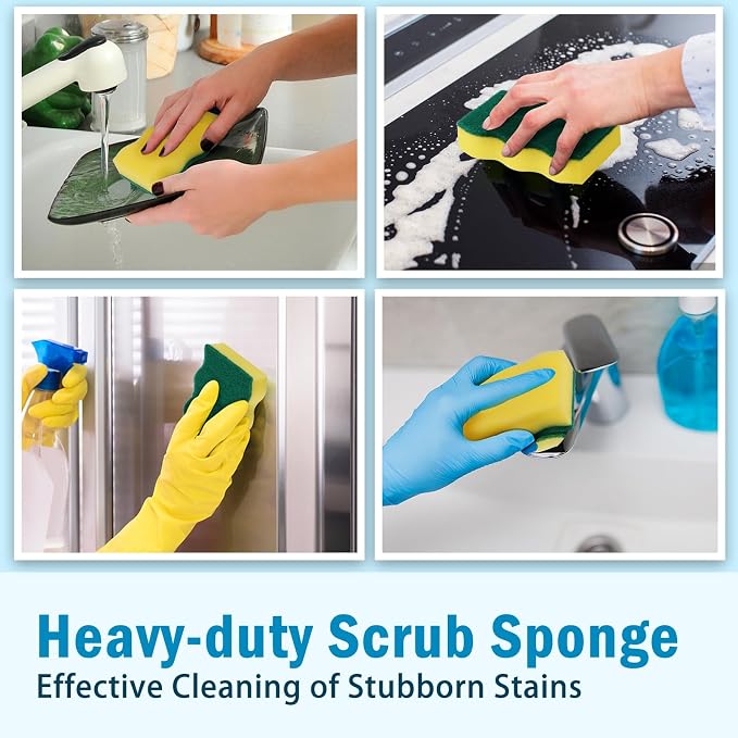 AIDEA Sponges Kitchen, 50 Pack Heavy Duty Dish Sponge, Cleaning Dish Scrubber - Image 6