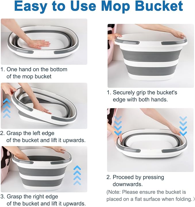 28L Large Collapsible Mop Bucket - Image 3