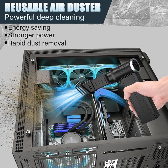 Cordless Electric Air Duster: 120, 000 RPM High-Speed 4-Speed Adjustable Blower - Image 2