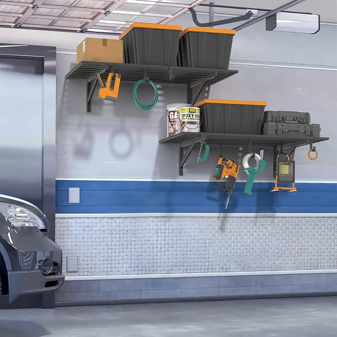 2x4ft Heavy Duty Garage Shelving, 200LB Capacity Storage Rack - Image 9