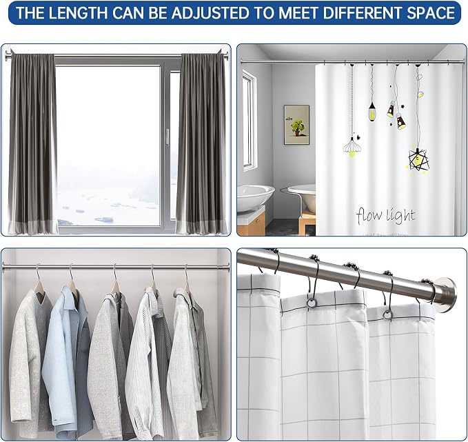 BRIOFOX Industrial Shower Curtain Rod - Image 6