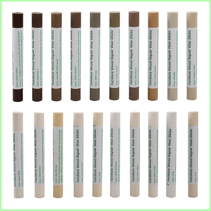 Furniture Markers Touch Up, 20 Colors Wood Filler Sticks, Wood Wax Crayons - Image 8