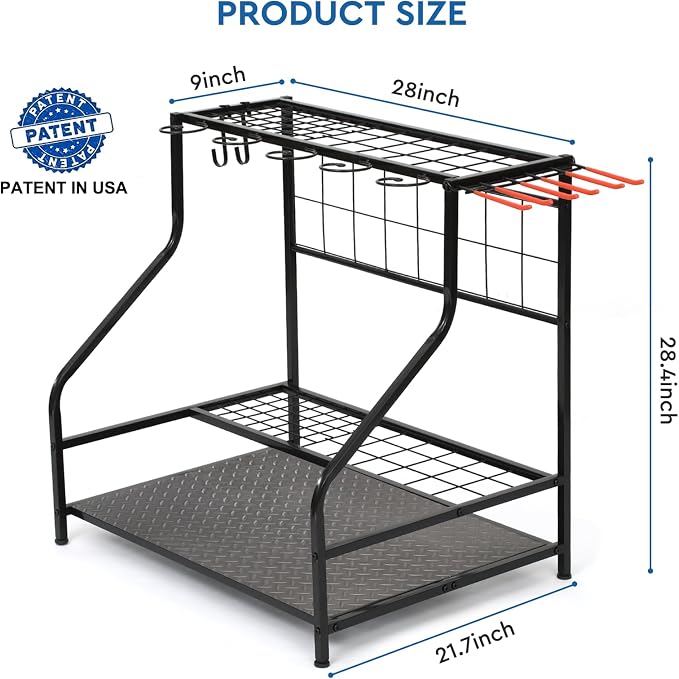 Garden Tool Organizer for Garage, Yard Tool Storage, Garden Tool Rack, for Shed - Image 7
