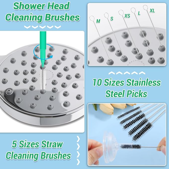 50-in-1 Shower Head & Straw Cleaning Kit - Image 8