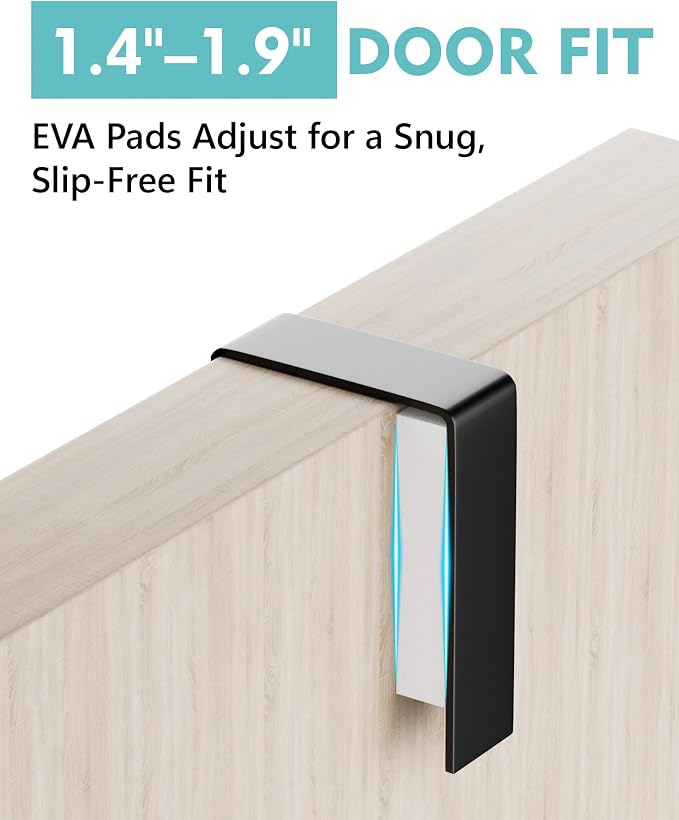 Mop and Broom Holder Wall Mount, No Drill Over the Door Broom and Mop Holder - Image 5