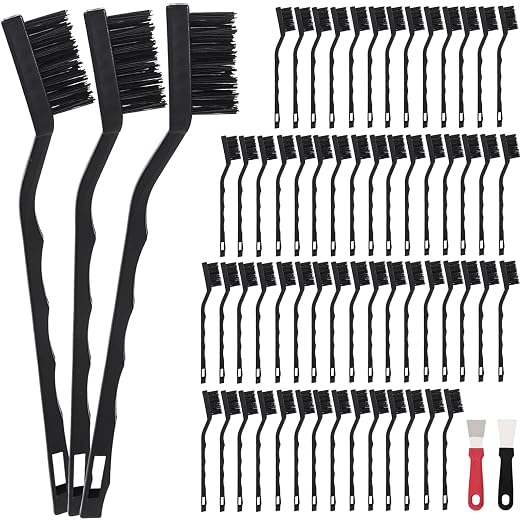 60 PCS Mini Nylon Brush Set，Masonry Brush Wire Bristle by Unknown