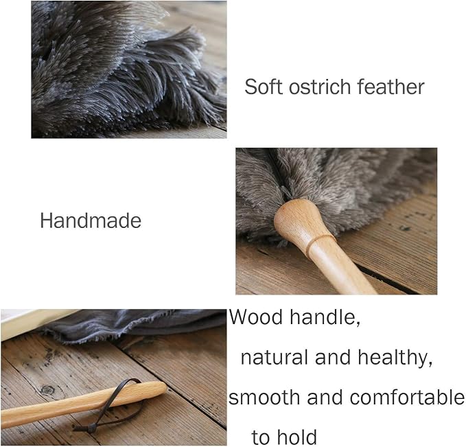 Feather Dusters for Cleaning, Feather Duster Ddzmz Fluffy Natural Genuine - Image 3
