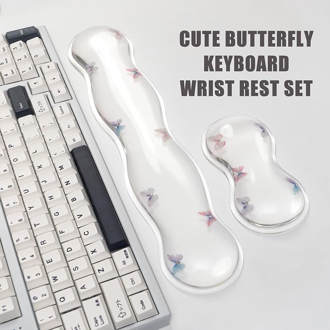 Gel Keyboard and Mouse Wrist Rest Set – Clear Wrist Rest - Image 3
