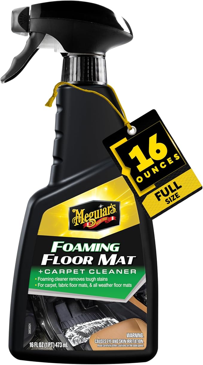 Meguiar's Foaming Floor Mat + Carpet Cleaner, 16oz BT by Meguiars