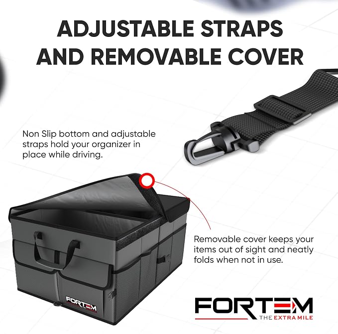 FORTEM Trunk Organizer For SUV Car Trunk Organizer, Foldable Storage, Car - Image 5