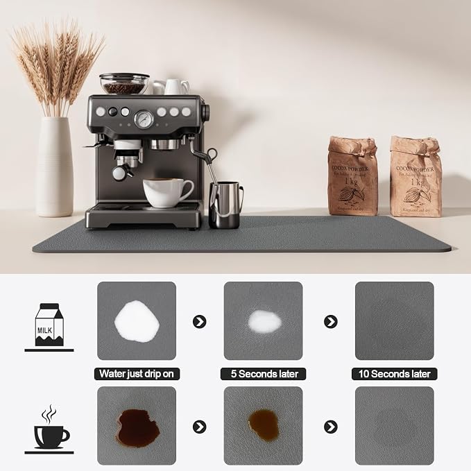 Dish Drying Mat for Kitchen Counter | Coffee Bar Mat for Countertops | Heat - Image 4