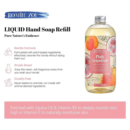 ROMIIE ZOI Liquid Hand Soap Refill, Gentle & Moisturizing Formula, 750 ML/ 26 - Image 2