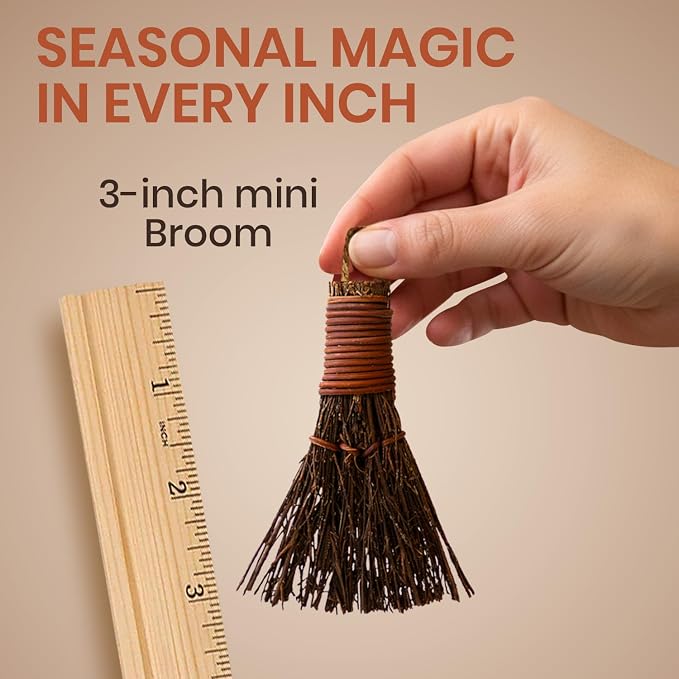Cinnamon Broom - Cinnamon Scented 3in Mini Broomsticks - Decorative Witch Broom - Image 5