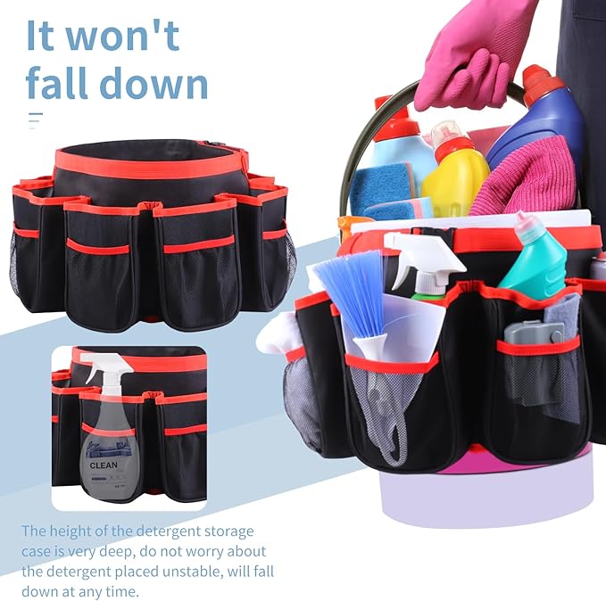 Bucket Cleaning Tool Organizer, Wash Tool Caddy 5-Gallon Organizer, 5 Gallon - Image 5