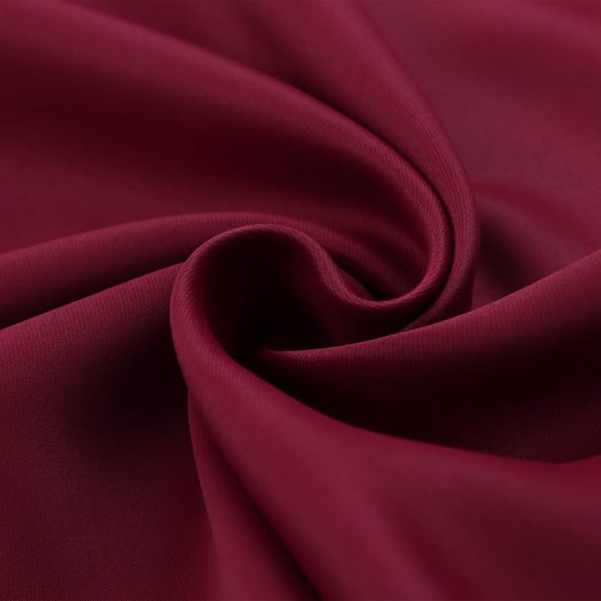 BGment Burgundy Blackout Curtains 90 Inch Long - Image 7