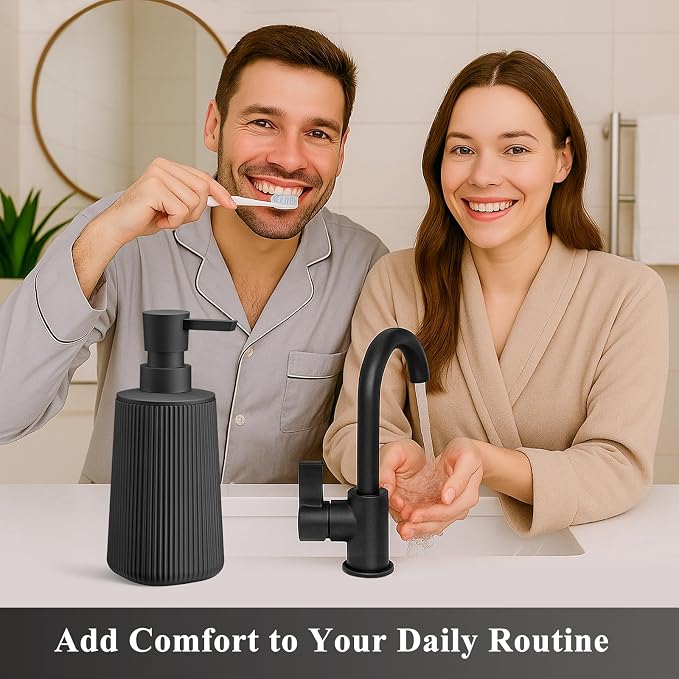 Black Hand Soap Dispenser with No Rust Pump - Image 3